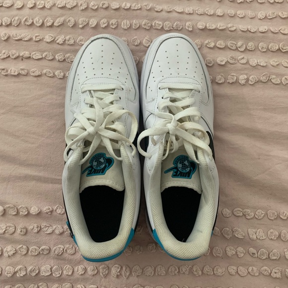 Nike Air Force 1 low worldwide white blue fury black - Picture 4 of 7